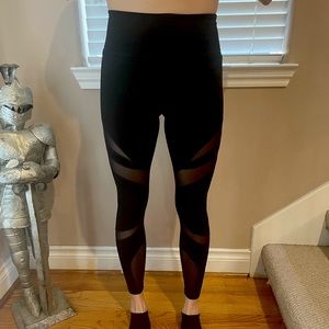 Black mesh high waisted leggings
